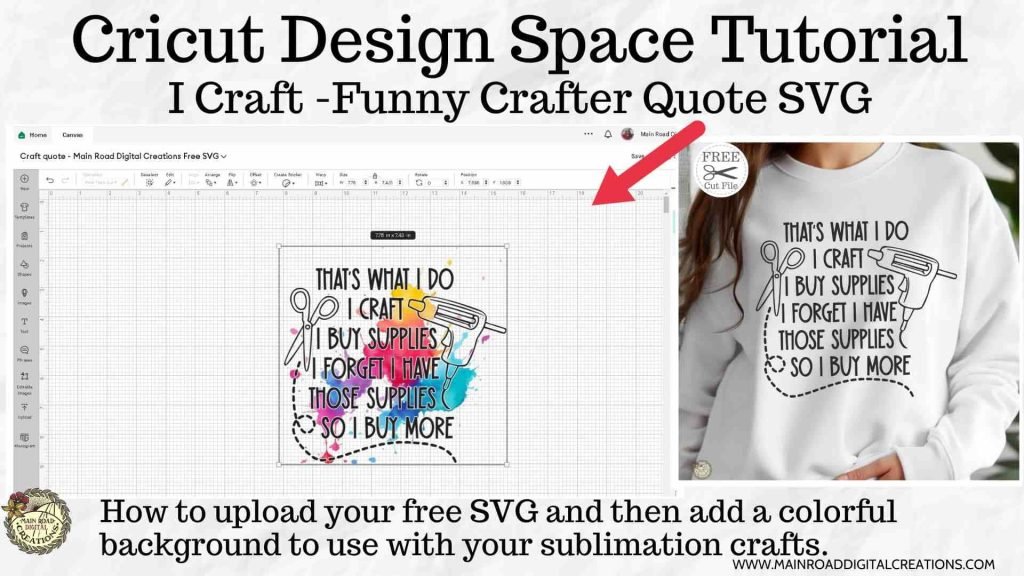 Cricut DesignSpace Tutorial Free Craft Quote SVG