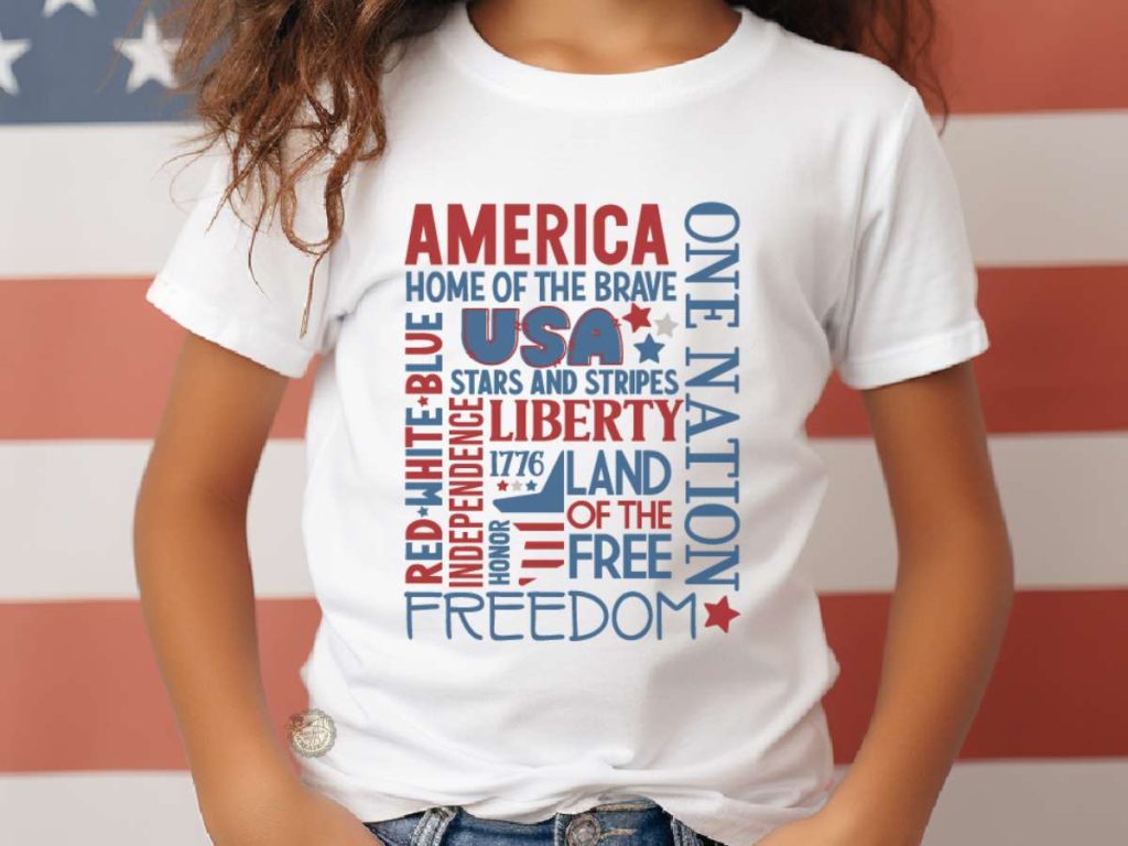 America Subway Art SVG Free, Patriotic Shirt SVG