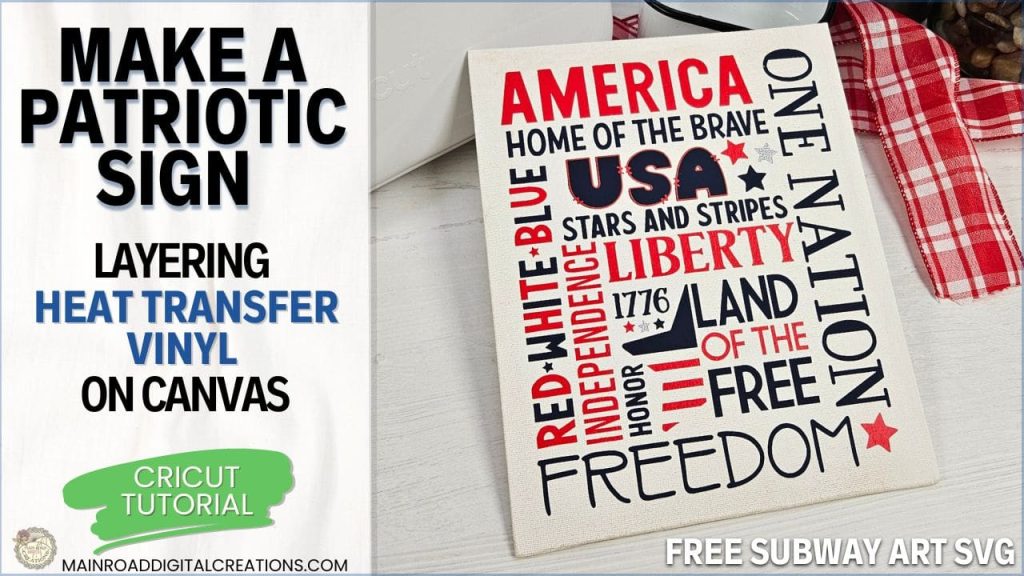 Free America SVG, How to layer heat transfer vinyl on canvas