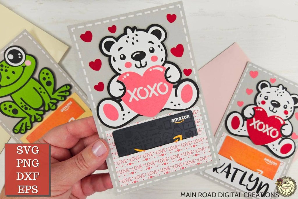 Bear Gift Card Holder SVG